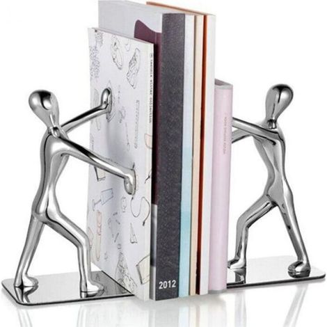 1 Étagère de livre, acier inoxydable, design kung-fu, base antidérapante, pour maison bureau bibliothèque école (1/5)