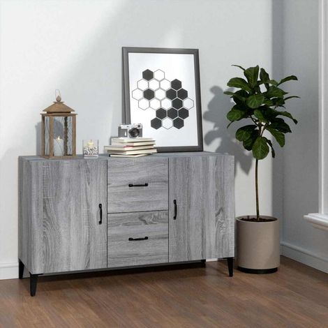 Buffet - Armoire de rangement Enfilade Sonoma gris 100x36x60 cm Bois d'ingénierie BV304767 - BonneVie (1/5)
