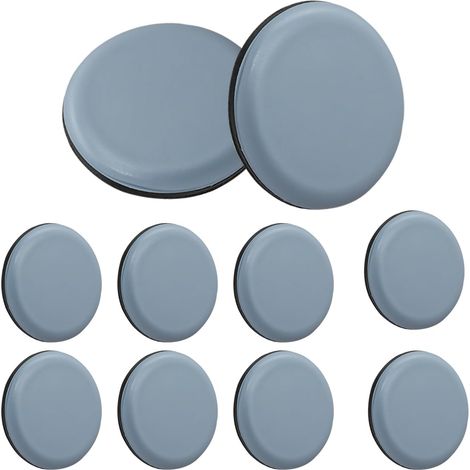 10 Stück Möbelgleiter, Gleiter für Stühle, Möbel Bewegen Pads, Selbstklebende Möbelschieber, Möbelgleiter für Schwere Möbel, für EIN Leichtes Verschieben Schwerer Möbel, Teppich (Runden 50mm)