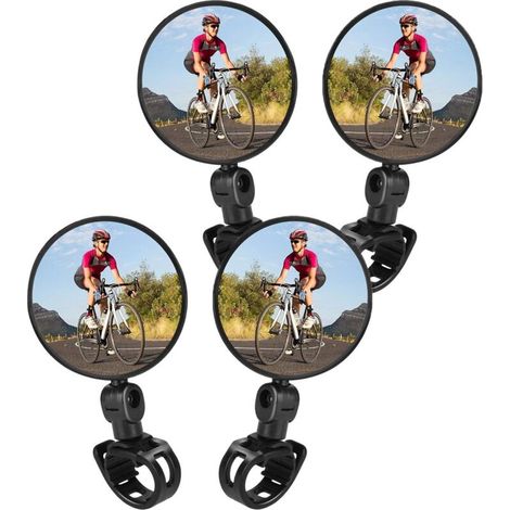 Rétroviseurs de vélo, lot de 4 rétroviseurs réglables pour vélos