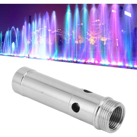 Fontaine à jet d'eau avec buses à bulles, design de rocaille artificielle, buses de fontaine en acier inoxydable pour cours et aménagements paysagers. (1/5)