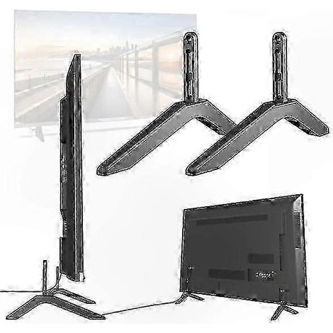 Support TV Pied Réglable pour Écrans 32-65 Pouces, Base Universelle Compatible avec Téléviseurs LCD LED (1/2)