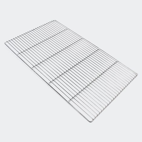 Le Poisson Qui Jardine – Grille de barbecue rectangulaire en inox 54 x 34 cm – Tubes en aluminium 4 mm – Résistance à la rouille – Conductivité thermique optimale