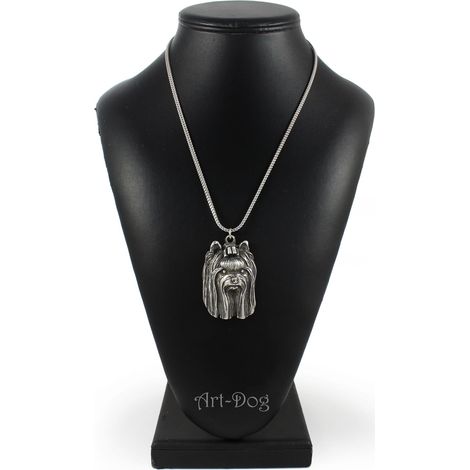 Yorkshire Terrier, York, York, Yorkie III - collana con ciondolo a forma di cane su catena d'argento, gioiello unico di Art-Dog (1/5)