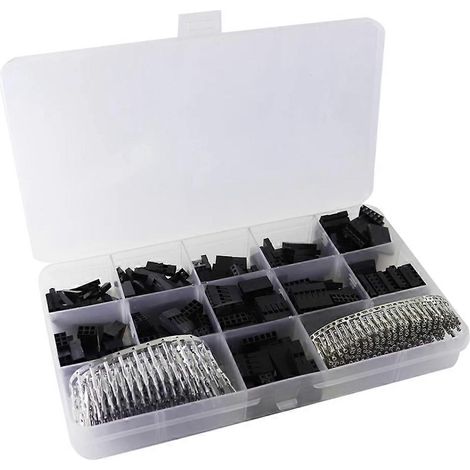 620-teiliges Steckverbinder-Set (2,54 mm), Kabel-Jumperkabel-Stiftleisten-Gehäuse, Stecker-Crimpstifte + Buchsen-Stiftverbinder (1/5)
