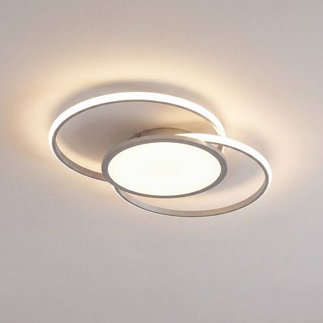 Lucande Lámpara de techo LED 'Senne' en Gris Metal