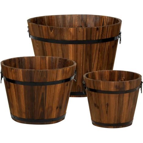 Jardinières en tonneau de style B Décoration (1/5)