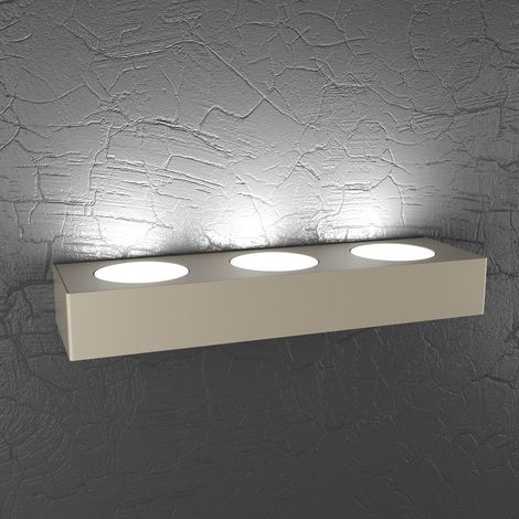 PLATE APPLIQUE 3 LUCI ATTACCO GX53 MONOEMISSIONE SABBIA (1/3)