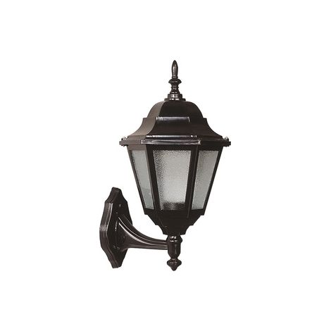 Aplique de pared para exterior, abs , negro, 28x23x42, casquillo E 27 Max 60 W