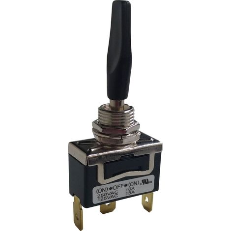 Interrupteur à levier RS PRO, (On)-Off-(On), 1RT, 10 A ( Prix pour 1 )