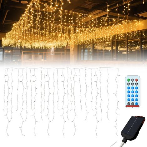 Froadp Guirlande Lumineuse Solaire de Noël pour Extérieur et Intérieur (Blanc Chaud, 600 LEDs, 15m) (1/5)