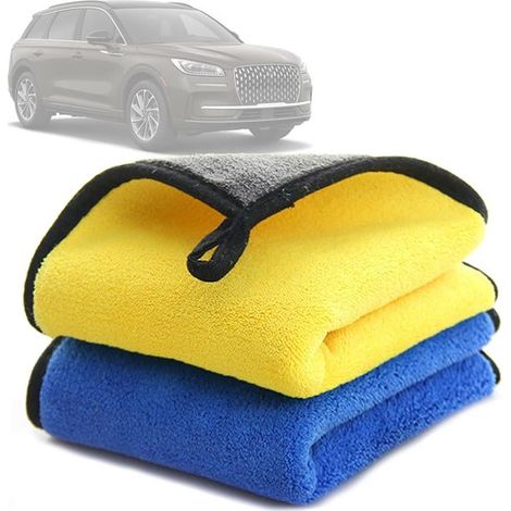 Mikrofasertücher 2 Stück ultra-saugfähige Auto-Mikrofasertücher 500 g m ideal zum Reinigen Waschen und Trocknen von Autos Motorrädern und spurlos 30 (1/2)