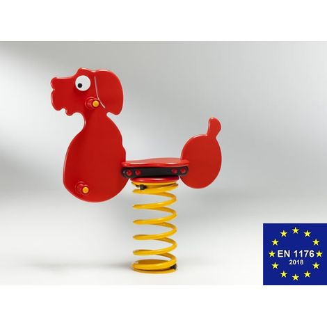 Cane a Molla in Polietilene per Parco Giochi per Bambini Con Molla Filo 17,5 mm e Staffa OMEGA- ITALFROM (1/3)