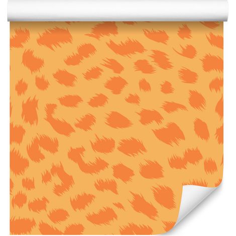 Papier peint imitation cuir rose, orange et or pour salon et chambre 50x1000 cm (1/4)