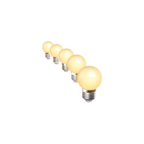 Lot de 5 Ampoules LED E27 Blanc Chaud Spécial Extérieur - PACK5EEGRLP (1/4)