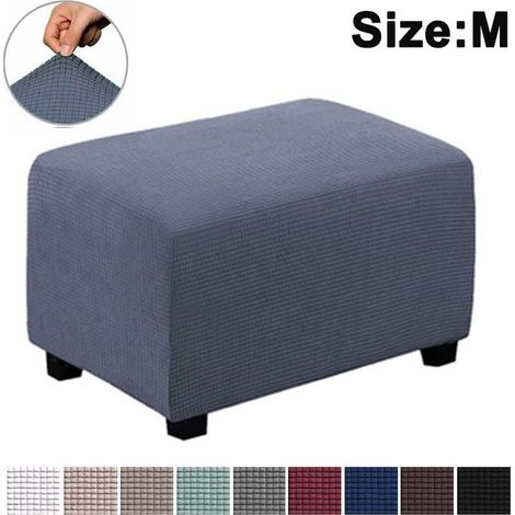 Housse de repose-pieds élastique imperméable taille L - Gris foncé (1/5)