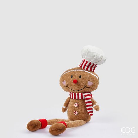 EDG Enzo De Gasperi Decoro Natale Marzapane Gambemolli H 55 Cm Brown