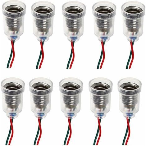 LaBlanc - 10 pezzi E10 Base per lampada LED con montaggio a vite Portalampade piccole Presa per luce con presa per filo per circuito sperimentale Accessori per test elettrici domestici