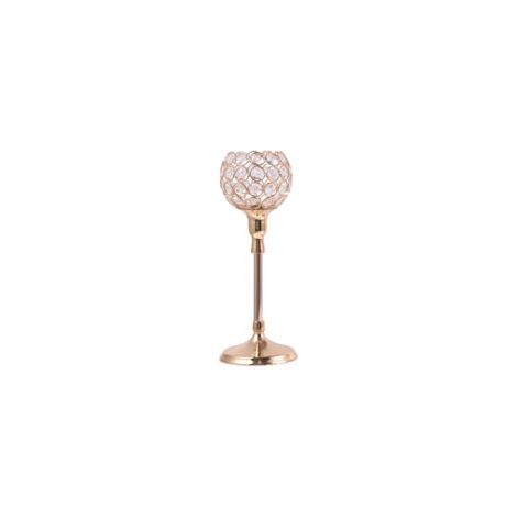 Bougeoir décoratif en cristal doré, hauteur 23 cm, petit modèle (1/5)
