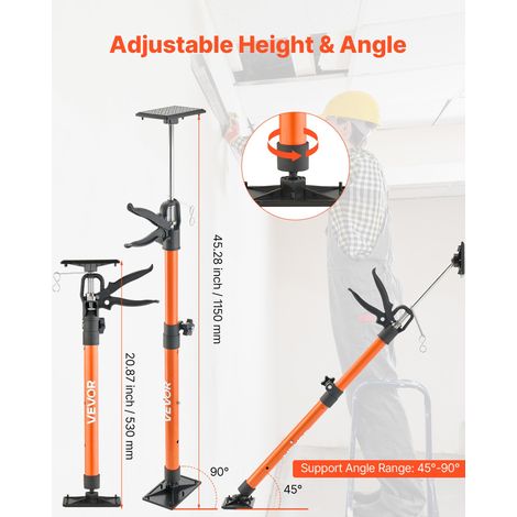 Étai de Soutien Télescopique 54-115 cm Poteau de Support Réglable Lot de 2, Tige Dégagement Rapide, en Acier, Charge 70 kg, Étai po… (1/5)