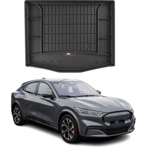 OMAC Tapis de Coffre 3D TPE Premium pour Ford Mustang Mach-E CUV 2020 à 2023, Bac de Protection de Coffre Intérieur antidérapant, Revêtement de Coffre pour Voiture, Noir (1/5)