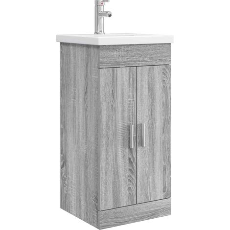 Bathroom Vanity with Sink Grey Sonoma 42 x 40 x 84.5 cm vidaXL