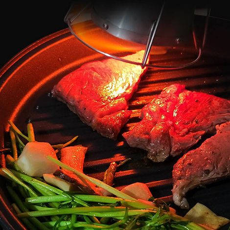 Outil de barbecue de camping en plein air, accessoires pour tête de torche de barbecue sans fumée, acier inoxydable pour la cuisson et le grillage de steaks à haute température à domicile. (1/5)