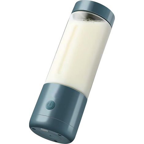 Mixeur Portable USB 400ml - Haute Vitesse, Double Lame Bleu Rétro pour Jus et Smoothies - Idéal Maison et Voyage (1/5)