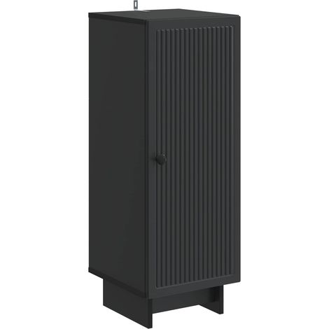 Aparador Negro 33 x 34,5 x 90 cm Madera de ingeniería vidaXL