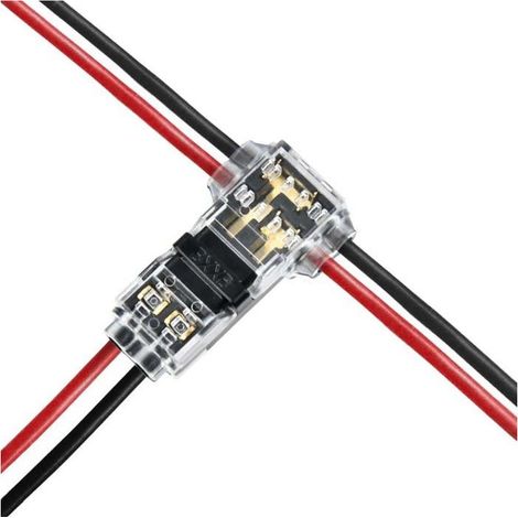12 pièces Connecteur en T 2 broches pour fil electrique 20/22 AWG Voiture Étanche- sans soudure en fils câble LED éclairage etanche (1/5)