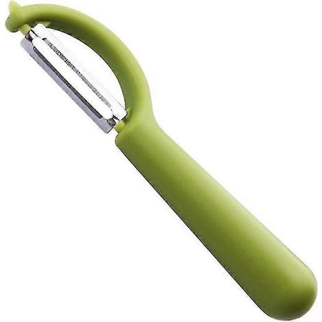Épluche-légumes et fruits en acier inoxydable avec manche, ustensile de cuisine vert (1/5)