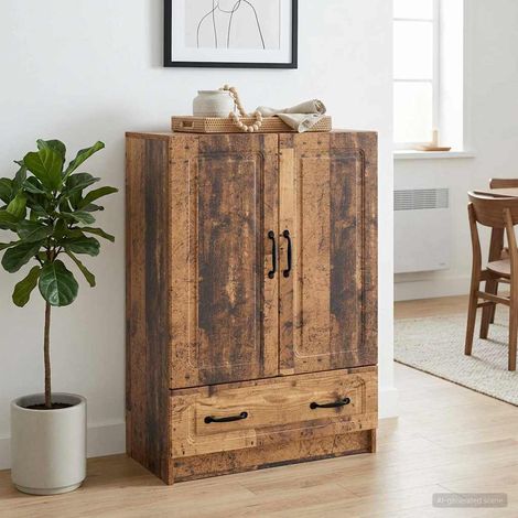vidaXL Buffet Bois ancien 66 x 34,5 x 92 cm Bois d'ingénierie (1/5)