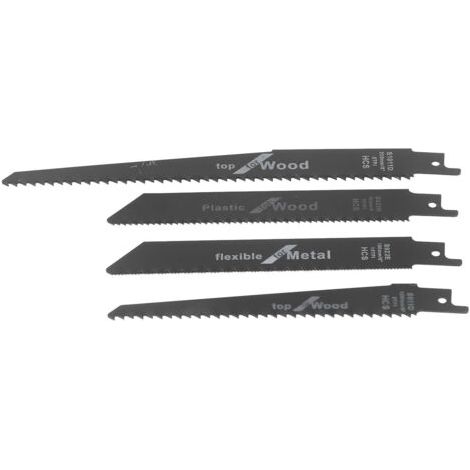 Kit d'outils de coupe alternatifs, lame de scie sabre, scie sauteuse, pour bois, plastique et métal, 4 pièces (1/5)