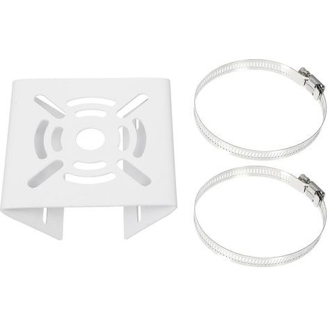 Support de caméra de surveillance en fer, support de poteau utilitaire de remplacement, support de colonne-12X11.2X5.5CM-White (1/4)