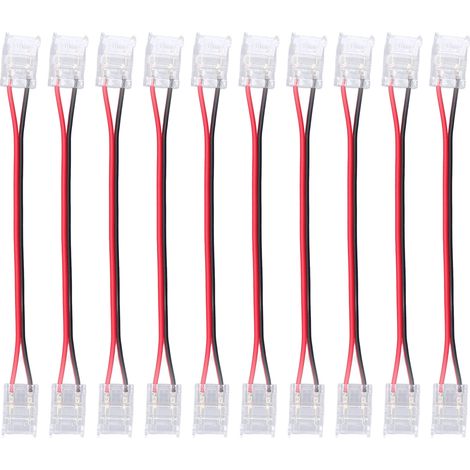de 10 connecteurs pour ruban LED COB 2 broches en