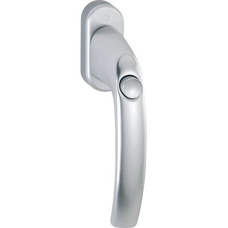 HOPPE Fenstergriff ATLANTA mit Druckknopf, Aluminium silber eloxiert (1/3)