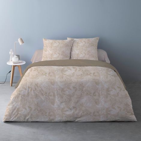 Housse de couette 240x220 CLAVEL + 2 taies Percale de coton (1/3)