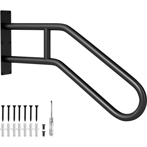 Costway – Rampe d'escalier extérieure en métal – Barre d'appui murale 71 x 46 x 8 cm – Capacité 300 kg – Fixation sur murs variés (1/5)