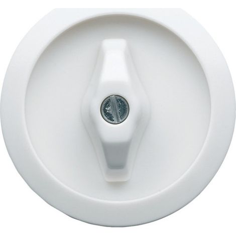Hager – Appareillage mural 1930 Enjo et manette blanche – Tension 230V – Bouton tournant composable – WMV780B (1/3)