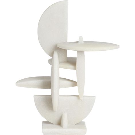 Ornamento blanco de plástico acogedor Light & Living Giselle (1/4)