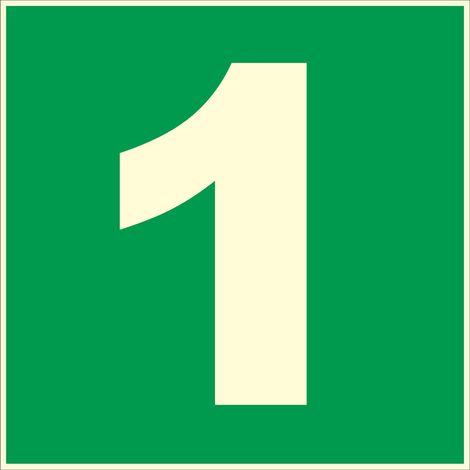 N°1 photoluminescents - 200x200mm - Rigide Vert - 4036755