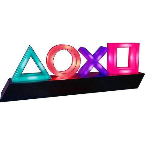 Lampe Icons PlayStation, 3 modes lumineux, réactive à la musique, éclairage gaming pour salon, décoration murale LED, jeu vidéo ambiance, compatible PS5/PS4, veilleuse stylée, 220V. (1/5)