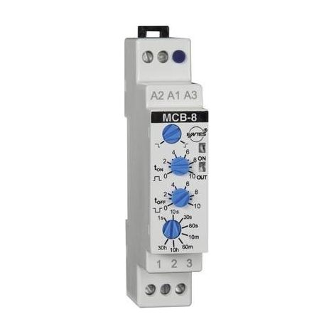 ENTES 101584 MCB-8 Relè temporizzato Multifunzionale 24 V/DC, 24 V/AC, 230 V/AC 1 pz. Intervallo di tempo: 0.1 s - 30 h (1/2)