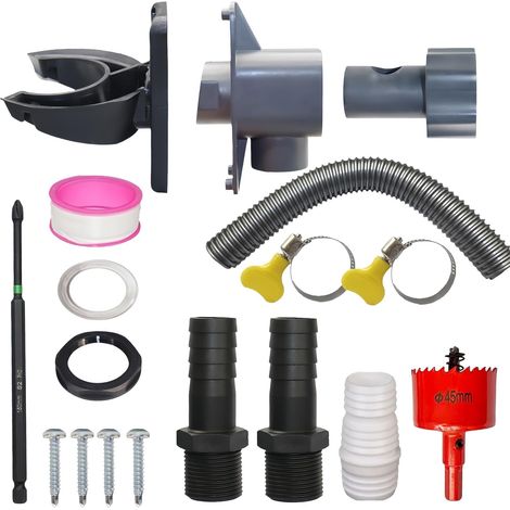 Recuperateur d eau de pluie pour Tuyau de Descente Ø 70-110mm - avec Accessoires de Montage - pour Toitures Jusqu'à 80 m² (1/5)