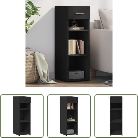 vidaXL Schrank - Sideboard Schwarz 30x42,5x93 cm Holzwerkstoff (1/5)