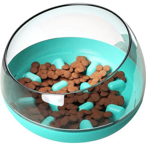 Comedero de alimentación lenta para perros - Comedero interactivo - Comedero antitorsión - Azul (1/5)