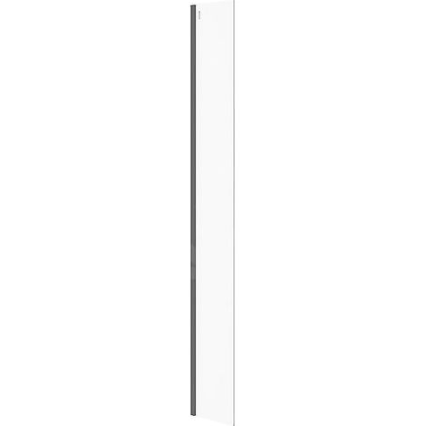 Cersanit Mille - Paroi latérale fixe pour Walk-In, 30x200 cm, noir/verre clair S161-015 (1/2)