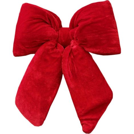 Fiocco in velluto imbottito decorazione natalizia per albero e ghirlanda dietro porta -Small / Rosso (1/4)