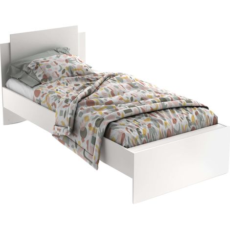 Cama Juvenil Life en color blanco mate Estilo nórdico 90x190-200 (1/5)