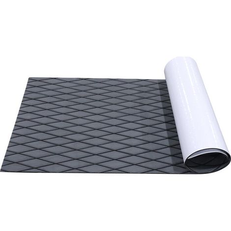Tapis de Pont de Bateau en Mousse EVA Faux Teck Feuille de Pont Tapis de AntidéRapant Tapis de VéHicule Auto-AdhéSif 70X190Cm